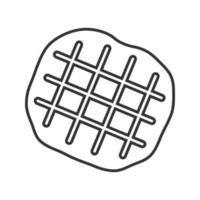 icona lineare della cialda belga. illustrazione al tratto sottile. simbolo di contorno. disegno di contorno isolato vettoriale