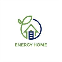 design moderno del logo della casa di energia vettore