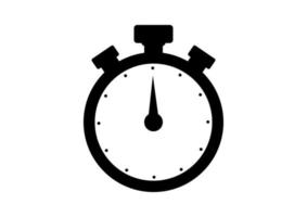cronometro in stile piatto isolato su sfondo bianco illustrazione vettoriale dell'icona del cronometro