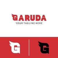 modello di progettazione del logo garuda vettore