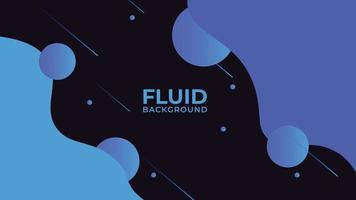 moderno sfondo sfumato fluido blu scuro. composizione di forme fluide vettore