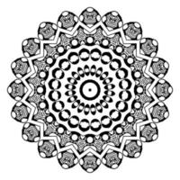 disegno mandala nero art vettore