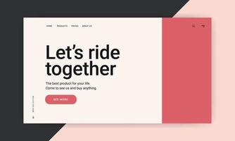 modello di pagina di destinazione del sito Web per siti Web o app. immagine dell'eroe del sito Web o pagina di destinazione. layout moderno del concetto di design della pagina web per il sito web. illustrazione vettoriale. vettore