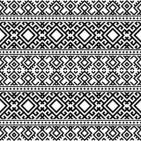 geometrico azteco senza cuciture motivo etnico texture disegno vettoriale in colore bianco nero