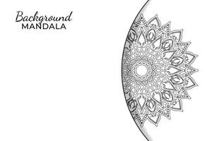 mandala di ornamento indiano disegnato a mano su stile di sfondo.