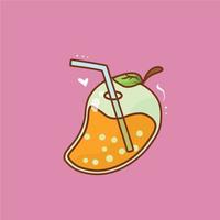 illustrazione del succo di mango vettore