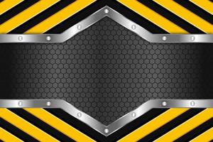sfondo di design verticale della linea della freccia di struttura del metallo giallo e nero vettore