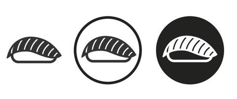 icona di sushi. set di icone web. collezione di icone. semplice illustrazione vettoriale. vettore