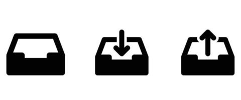 icona della posta in arrivo. set di icone web. collezione di icone. semplice illustrazione vettoriale. vettore