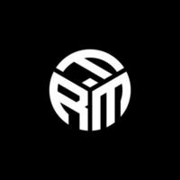 frm lettera logo design su sfondo nero. frm creative iniziali lettera logo concept. design della lettera di frm. vettore