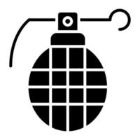 icona del glifo granata vettore