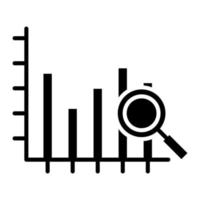 icona della linea delle statistiche di ricerca vettore