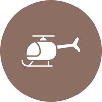 icona del bakground del cerchio del glifo dell'elicottero vettore