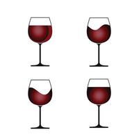 illustrazione vettoriale di silhouette di bicchiere di vino