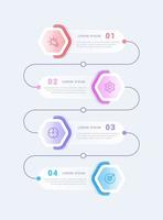 modello di infografica aziendale con quattro passaggi vettore