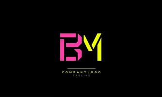 alfabeto lettere iniziali monogramma logo bm, bm iniziale, bm lettera vettore