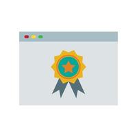 icona di colore piatto premio web vettore