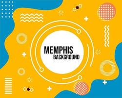 sfondo arancione memphis. utilizzato per la progettazione di siti Web, poster, carta da parati vettore