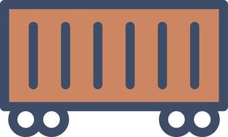 illustrazione vettoriale del contenitore ferroviario su uno sfondo. simboli di qualità premium. icone vettoriali per il concetto e la progettazione grafica.