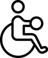 illustrazione vettoriale di sport su sedia a rotelle su uno sfondo simboli di qualità premium. icone vettoriali per il concetto e la progettazione grafica.