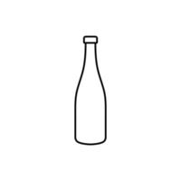 vettore del modello di progettazione dell'icona del logo della bottiglia