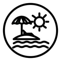 icona dell'illustrazione della spiaggia vettore