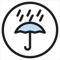 illustrazione dell'icona della pioggia vettore