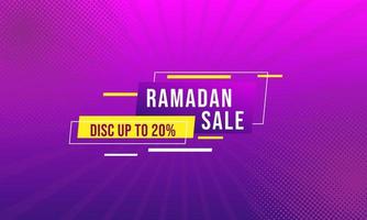 dinamica moderna per il design del modello di banner di vendita del ramadan, set di vendita flash per offerte speciali vettore