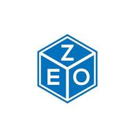 zeo lettera logo design su sfondo bianco. zeo creative iniziali lettera logo concept. disegno della lettera zeo. vettore