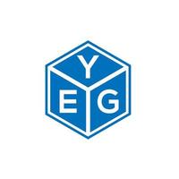 yeg lettera logo design su sfondo bianco. yeg creative iniziali lettera logo concept. design della lettera yeg. vettore