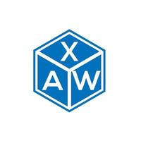 xaw lettera logo design su sfondo bianco. xaw creative iniziali lettera logo concept. disegno della lettera xaw. vettore