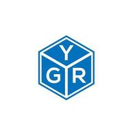 ygr lettera logo design su sfondo bianco. ygr creative iniziali lettera logo concept. disegno della lettera ygr. vettore