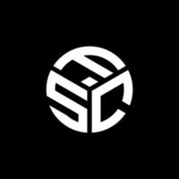 design del logo della lettera fsc su sfondo nero. fsc creative iniziali lettera logo concept. disegno della lettera fsc. vettore