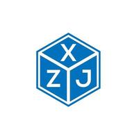 xzj lettera logo design su sfondo bianco. xzj creative iniziali lettera logo concept. disegno della lettera xzj. vettore