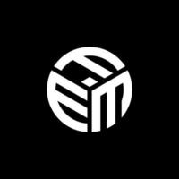design del logo della lettera fem su sfondo nero. fem creative iniziali lettera logo concept. disegno della lettera fem. vettore