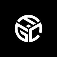 fgc lettera logo design su sfondo nero. fgc creative iniziali lettera logo concept. disegno della lettera fgc. vettore
