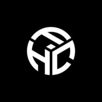 fhc lettera logo design su sfondo nero. fhc creative iniziali lettera logo concept. disegno della lettera fhc. vettore