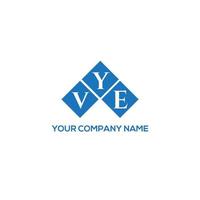 vye lettera logo design su sfondo bianco. vye creative iniziali lettera logo concept. disegno della lettera di vye. vettore