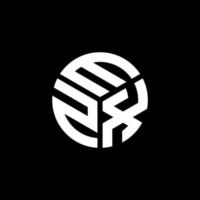 ezx lettera logo design su sfondo nero. ezx creative iniziali lettera logo concept. disegno della lettera ezx. vettore