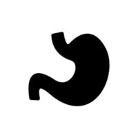 set di icone vettoriali nere, isolate su sfondo bianco. illustrazione piatta su uno stomaco a tema