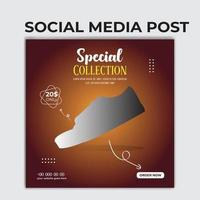 post sui social media della collezione di scarpe speciali vettore
