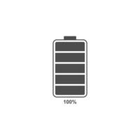 semplice icona della batteria con percentuale di visualizzazione vettore