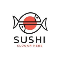 modello di logo di pesce adatto per aziende e nomi di prodotti. questo elegante logo design potrebbe essere utilizzato per scopi diversi per un'azienda, un prodotto, un servizio o per tutte le tue idee. vettore