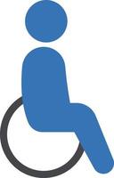 illustrazione vettoriale della sedia a rotelle su uno sfondo simboli di qualità premium. icone vettoriali per il concetto e la progettazione grafica.