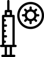 illustrazione vettoriale di iniezione di coronavirus su uno sfondo simboli di qualità premium icone vettoriali per il concetto e la progettazione grafica.