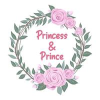 salva la data principessa e principe vettore