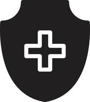 illustrazione vettoriale dello scudo medico su uno sfondo. simboli di qualità premium. icone vettoriali per il concetto e la progettazione grafica.