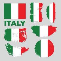 illustrazione stock vettoriale set di bandiere italiane isolate. Italia.