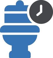 illustrazione vettoriale del tempo della toilette su uno sfondo. simboli di qualità premium. icone vettoriali per il concetto e la progettazione grafica.