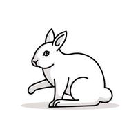 illustrazione vettoriale di coniglio. grafica del contorno del coniglio.